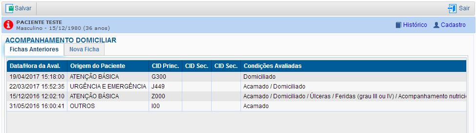 Acompanhamento Domiciliar